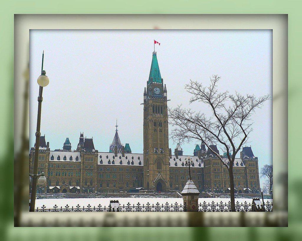 Parliament of Canada in Ottawa, representing Canadian citizenship